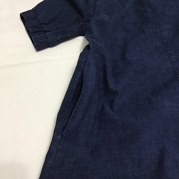 Cos Girls Blue Denim Short Sleeve Dress Size 4-6Y - Picture 6 of 9